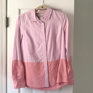 J. Crew two tone button up shirt